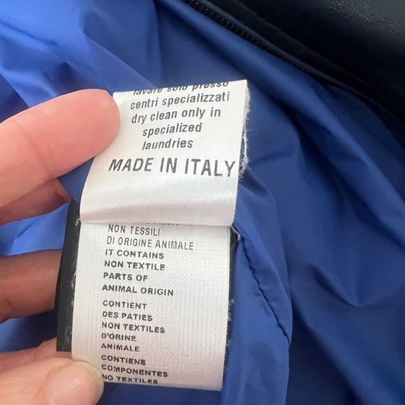 Baldinini Men's Blue Leather Jacket - Picture 9 of 12